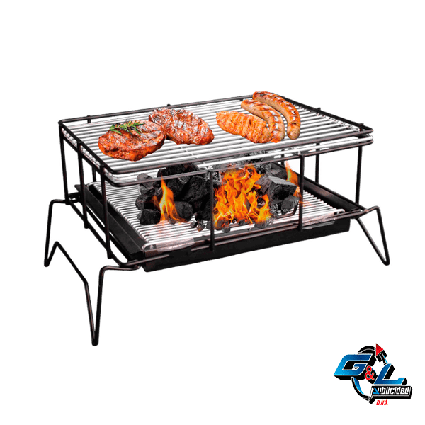 PARRILLERA PORTATIL DE MESA ACERO GALVANIZADO 2